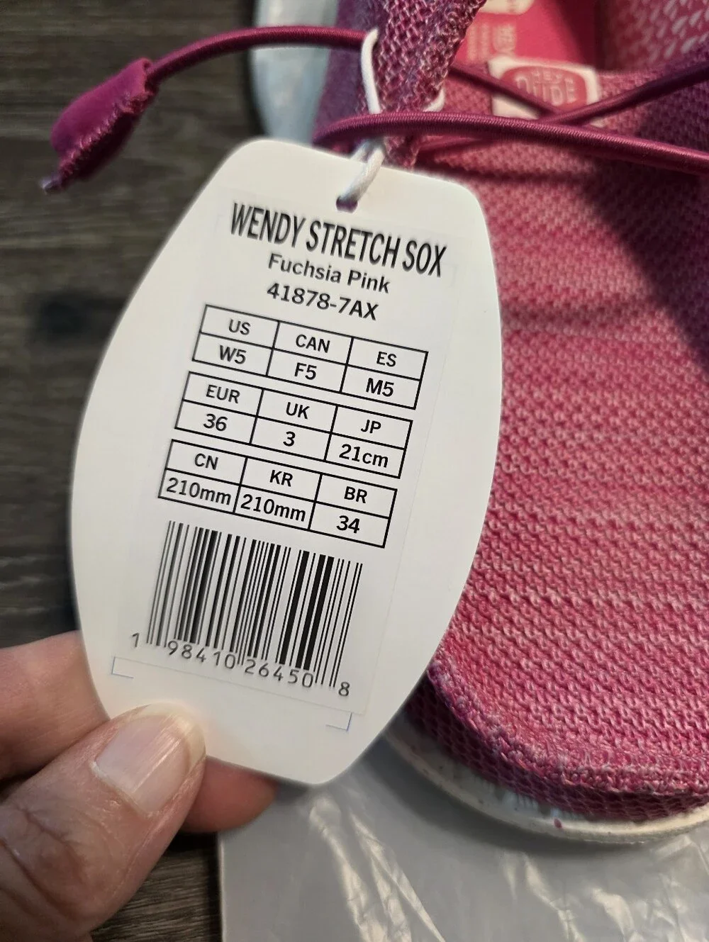 Hey Dude Wendy Stretch Sox Fucia Pink Knit Slip-On Sneakers